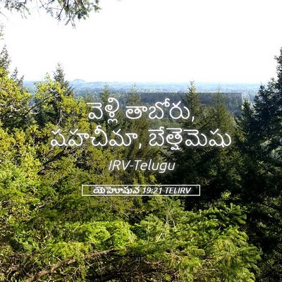 Picture 05 - యెహోషువ 19:21 TELIRV - వెళ్లి తాబోరు, - Bible Verse Picture
