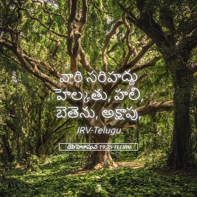 Picture 05 - యెహోషువ 19:25 TELIRV - వారి సరిహద్దు - Bible Verse Picture