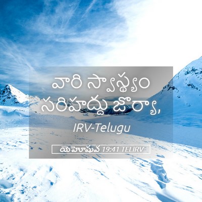 Picture 05 - యెహోషువ 19:41 TELIRV - వారి స్వాస్థ్యం - Bible Verse Picture