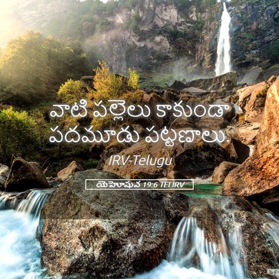 Picture 05 - యెహోషువ 19:6 TELIRV - వాటి పల్లెలు - Bible Verse Picture