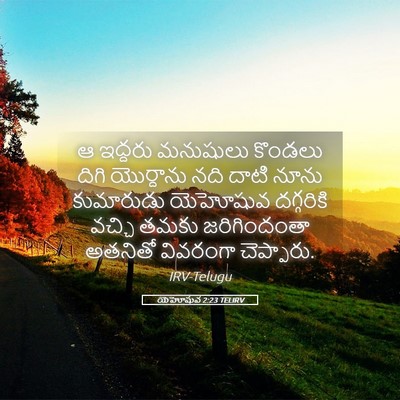 Picture 05 - యెహోషువ 2:23 TELIRV - ఆ ఇద్దరు మనుషులు - Bible Verse Picture