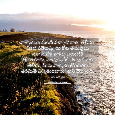 Picture 05 - యెహోషువ 2:5 TELIRV - వాళ్ళెక్కడ నుండి - Bible Verse Picture