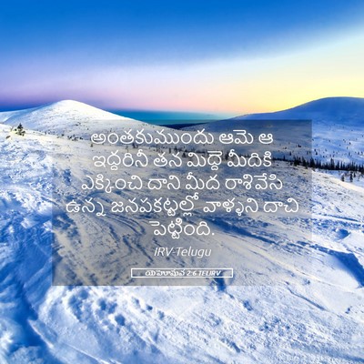 Picture 05 - యెహోషువ 2:6 TELIRV - అంతకుముందు ఆమె ఆ - Bible Verse Picture