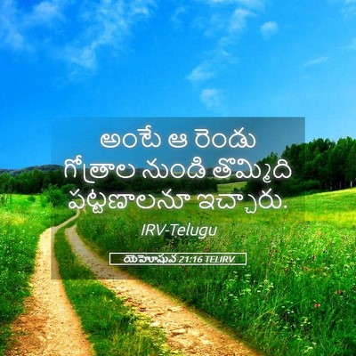 Picture 05 - యెహోషువ 21:16 TELIRV - అంటే ఆ రెండు - Bible Verse Picture