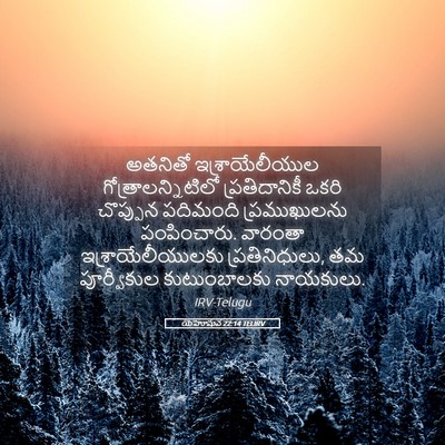 Picture 05 - యెహోషువ 22:14 TELIRV - అతనితో - Bible Verse Picture