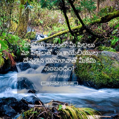 Picture 05 - యెహోషువ 22:24 TELIRV - రాబోయే కాలంలో మీ - Bible Verse Picture