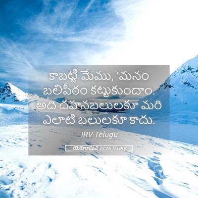Picture 05 - యెహోషువ 22:26 TELIRV - కాబట్టి మేము, ‘మనం - Bible Verse Picture