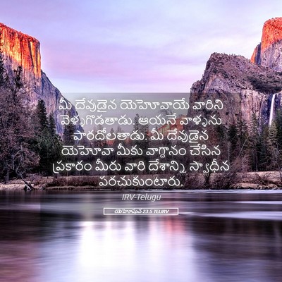 Picture 05 - యెహోషువ 23:5 TELIRV - మీ దేవుడైన - Bible Verse Picture