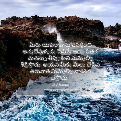 Picture 05 - యెహోషువ 24:20 TELIRV - మీరు యెహోవాను - Bible Verse Picture