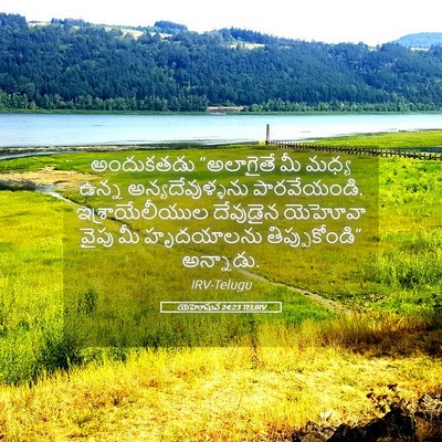 Picture 05 - యెహోషువ 24:23 TELIRV - అందుకతడు “అలాగైతే - Bible Verse Picture