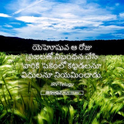 Picture 05 - యెహోషువ 24:25 TELIRV - యెహోషువ ఆ రోజు - Bible Verse Picture