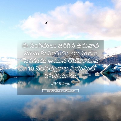 Picture 05 - యెహోషువ 24:29 TELIRV - ఈ సంగతులు జరిగిన - Bible Verse Picture