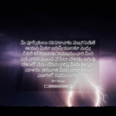 Picture 05 - యెహోషువ 24:7 TELIRV - మీ పూర్వీకులు - Bible Verse Picture