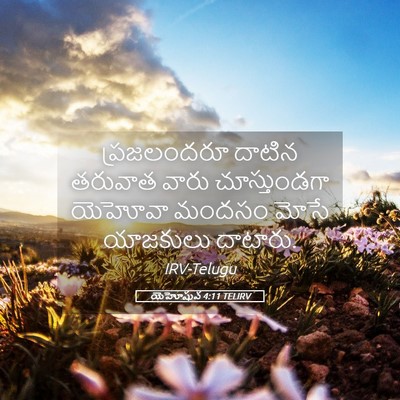 Picture 05 - యెహోషువ 4:11 TELIRV - ప్రజలందరూ దాటిన - Bible Verse Picture