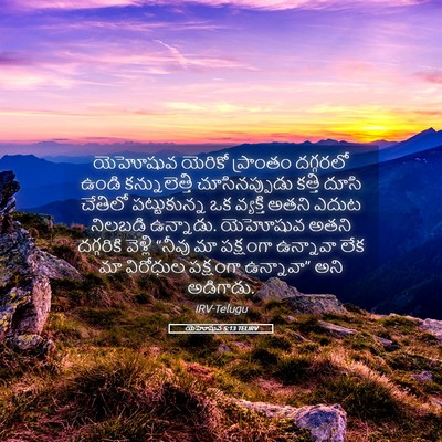 Picture 05 - యెహోషువ 5:13 TELIRV - యెహోషువ యెరికో - Bible Verse Picture
