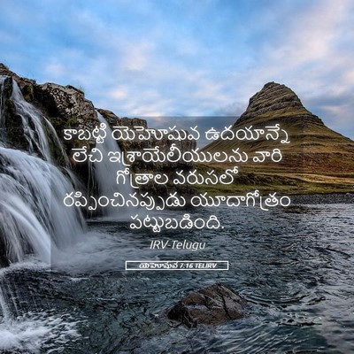 Picture 05 - యెహోషువ 7:16 TELIRV - కాబట్టి యెహోషువ - Bible Verse Picture