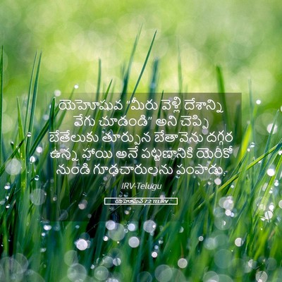 Picture 05 - యెహోషువ 7:2 TELIRV - యెహోషువ “మీరు - Bible Verse Picture