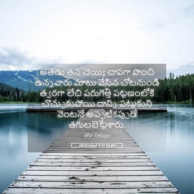 Picture 05 - యెహోషువ 8:19 TELIRV - అతడు తన చెయ్యి - Bible Verse Picture