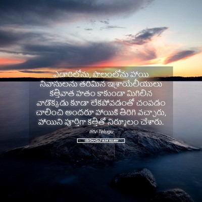 Picture 05 - యెహోషువ 8:24 TELIRV - ఎడారిలోను, - Bible Verse Picture