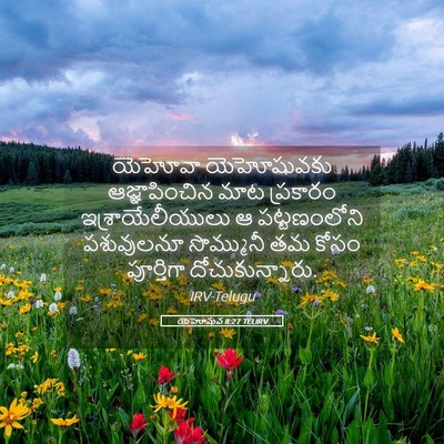 Picture 05 - యెహోషువ 8:27 TELIRV - యెహోవా యెహోషువకు - Bible Verse Picture
