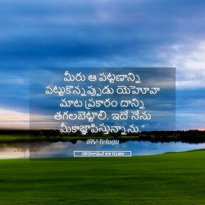 Picture 05 - యెహోషువ 8:8 TELIRV - మీరు ఆ పట్టణాన్ని - Bible Verse Picture