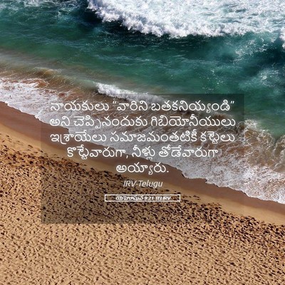 Picture 05 - యెహోషువ 9:21 TELIRV - నాయకులు “వారిని - Bible Verse Picture