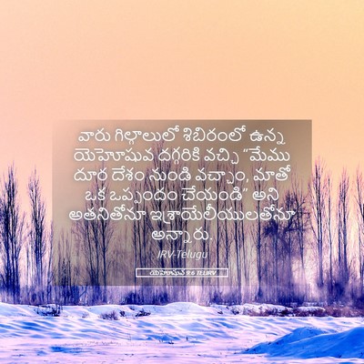Picture 05 - యెహోషువ 9:6 TELIRV - వారు గిల్గాలులో - Bible Verse Picture