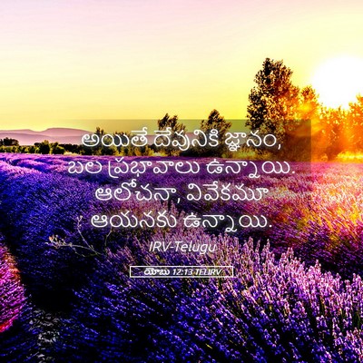 Picture 05 - యోబు 12:13 TELIRV - అయితే దేవునికి - Bible Verse Picture