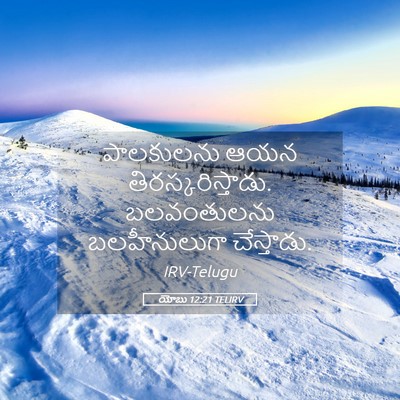 Picture 05 - యోబు 12:21 TELIRV - పాలకులను ఆయన - Bible Verse Picture