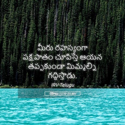 Picture 05 - యోబు 13:10 TELIRV - మీరు రహస్యంగా - Bible Verse Picture