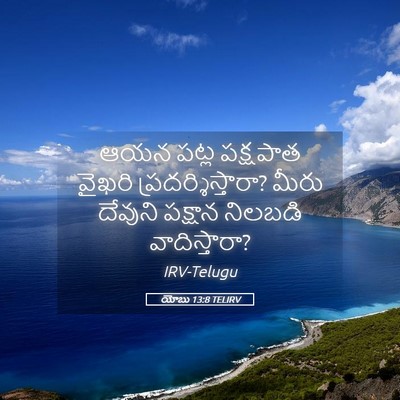 Picture 05 - యోబు 13:8 TELIRV - ఆయన పట్ల పక్షపాత - Bible Verse Picture