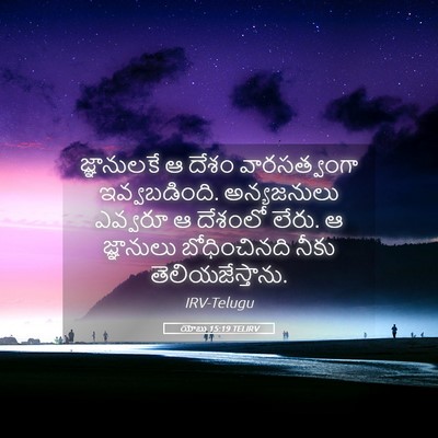 Picture 05 - యోబు 15:19 TELIRV - జ్ఞానులకే ఆ దేశం - Bible Verse Picture