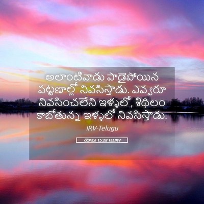 Picture 05 - యోబు 15:28 TELIRV - అలాంటివాడు - Bible Verse Picture