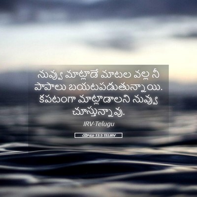 Picture 05 - యోబు 15:5 TELIRV - నువ్వు మాట్లాడే - Bible Verse Picture