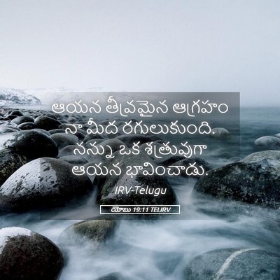 Picture 05 - యోబు 19:11 TELIRV - ఆయన తీవ్రమైన - Bible Verse Picture