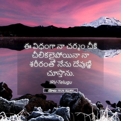 Picture 05 - యోబు 19:26 TELIRV - ఈ విధంగా నా చర్మం - Bible Verse Picture