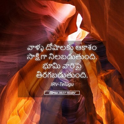 Picture 05 - యోబు 20:27 TELIRV - వాళ్ళ దోషాలకు - Bible Verse Picture
