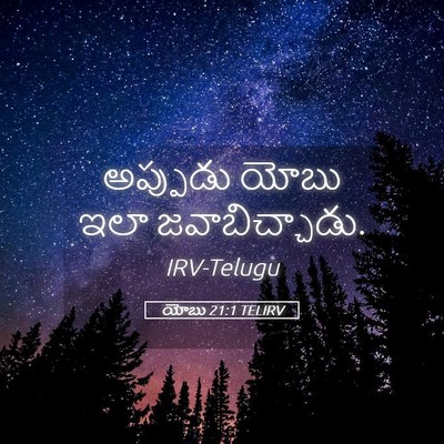Picture 05 - యోబు 21:1 TELIRV - అప్పుడు యోబు ఇలా - Bible Verse Picture