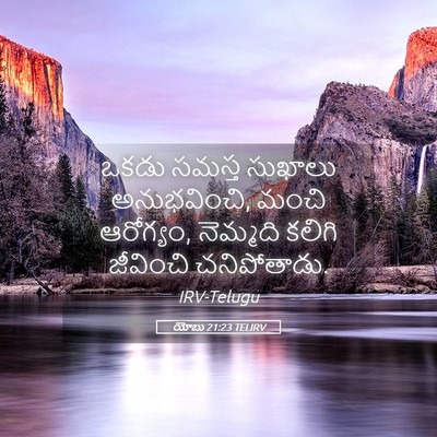 Picture 05 - యోబు 21:23 TELIRV - ఒకడు సమస్త సుఖాలు - Bible Verse Picture