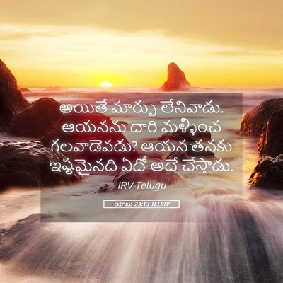 Picture 05 - యోబు 23:13 TELIRV - అయితే మార్పు - Bible Verse Picture