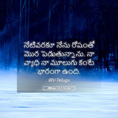Picture 05 - యోబు 23:2 TELIRV - నేటివరకూ నేను - Bible Verse Picture