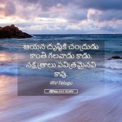 Picture 05 - యోబు 25:5 TELIRV - ఆయన దృష్టికి - Bible Verse Picture