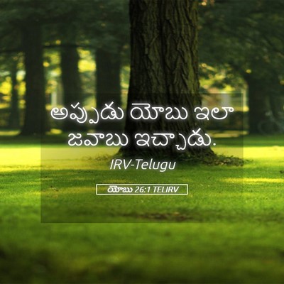 Picture 05 - యోబు 26:1 TELIRV - అప్పుడు యోబు ఇలా - Bible Verse Picture