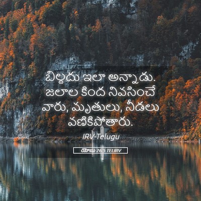 Picture 05 - యోబు 26:5 TELIRV - బిల్దదు ఇలా - Bible Verse Picture