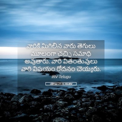 Picture 05 - యోబు 27:15 TELIRV - వారికి మిగిలిన - Bible Verse Picture