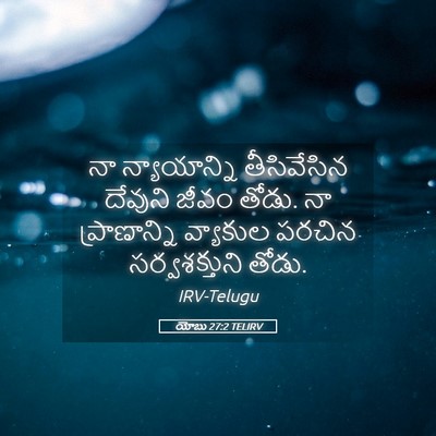 Picture 05 - యోబు 27:2 TELIRV - నా న్యాయాన్ని - Bible Verse Picture