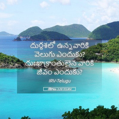 Picture 05 - యోబు 3:20 TELIRV - దుర్దశలో - Bible Verse Picture