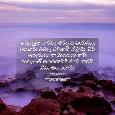 Picture 05 - యోబు 30:1 TELIRV - ఇప్పుడైతే నాకన్న - Bible Verse Picture