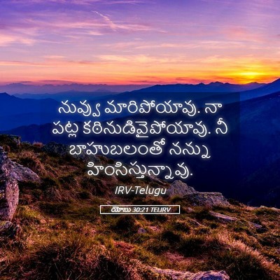 Picture 05 - యోబు 30:21 TELIRV - నువ్వు - Bible Verse Picture