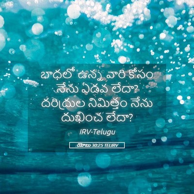 Picture 05 - యోబు 30:25 TELIRV - బాధలో ఉన్న వారి - Bible Verse Picture